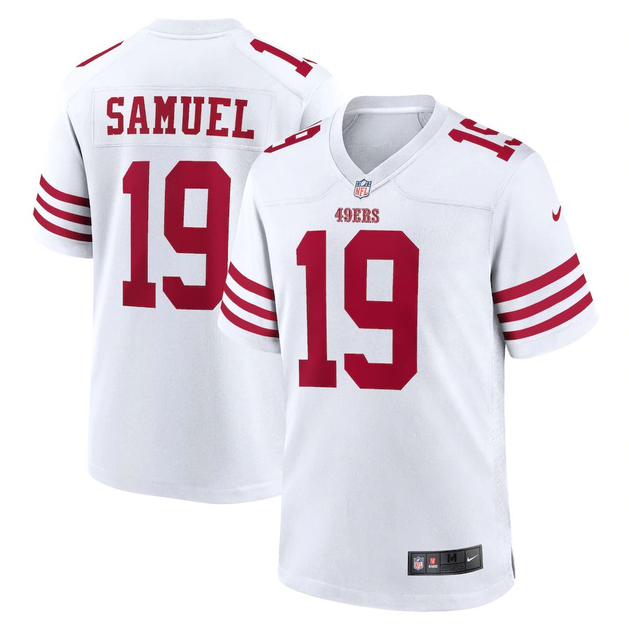 Men San Francisco 49ers 19 Deebo Samuel Nike White Player Game NFL Jersey